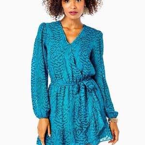 Lilly Pulitzer Teal Patterned Romper